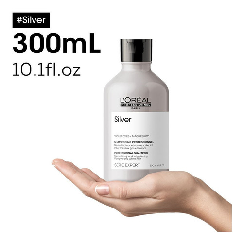 Shampoo Cabello Con Canas Silver Serie Expert 300ml