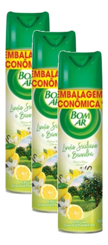 3 Air Wick Bom Ar Adorizador Limão Siciliano Baunilha 360ml