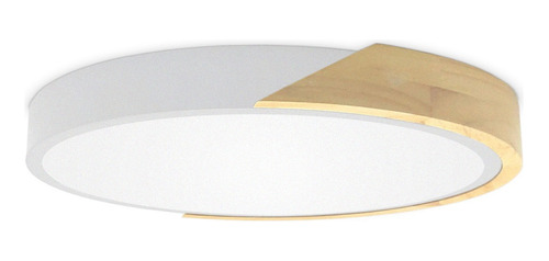 Luminaria Nordica Led Fria 36w Aplique Blanco Madera 46319