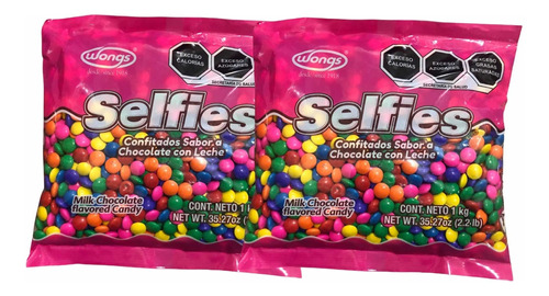 Chocolate Confitado Tipo Lunetas Selfies Wongs 2 Kg