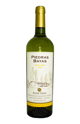 Vino Blanco Piedras Bayas Pinot Gris Vinos De San Juan