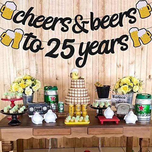 Imagen 6 de 7 de 25 Decoraciones De Cumpleaños Saludos Y Cervezas A 25 Años