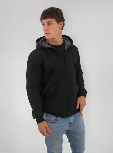 Campera Hombre Frisa Invisible Premium Con Capucha