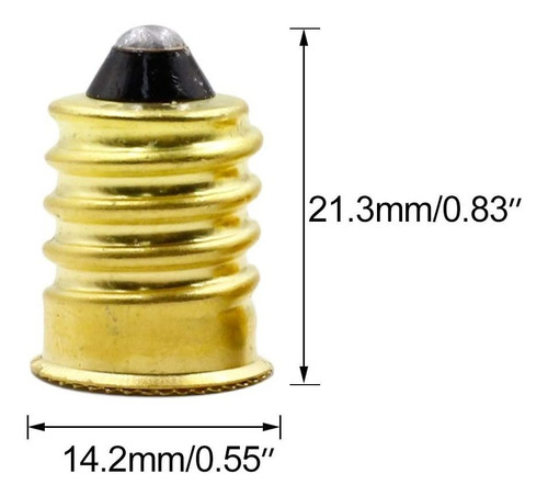 Adaptador De Lámpara Convertidor De Touhia Oro E14 E12 Una (