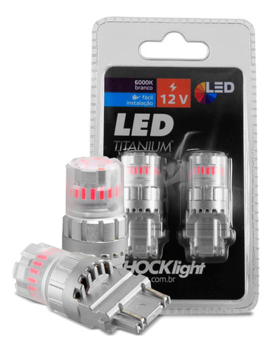 Lâmpada Led Vermelha Pisca T25 23 Smd-4014/3030 3157 2 Polo