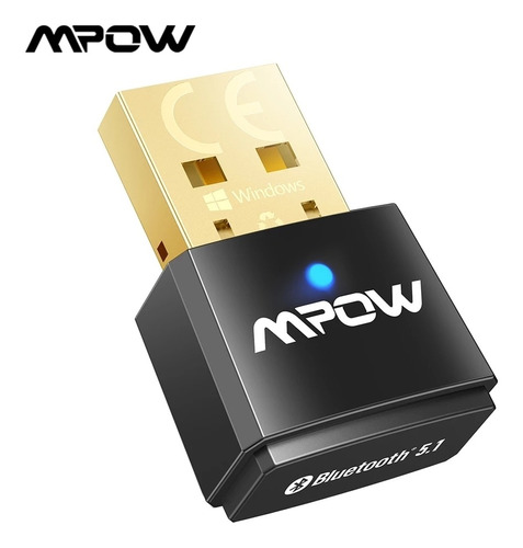 Imagen 1 de 6 de Mpow-adaptador Usb Bh519 Con Bluetooth 5,1.