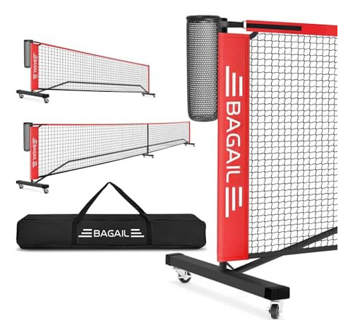 Juego De Red De Pickleball Portátil Con Ruedas, Tamaño Regla