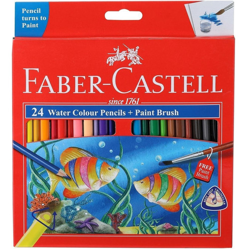 Lápices De Acuarela Faber-castell (24 Colores) Materiales De