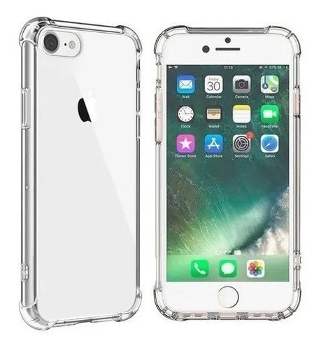 Funda Antishock Para iPhone 7/8 Plus + Vidrio Full 9d