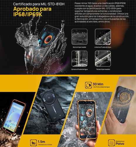 Ulefone Power Armor 16s Altavoz De 3.5w Y Graves Profundos