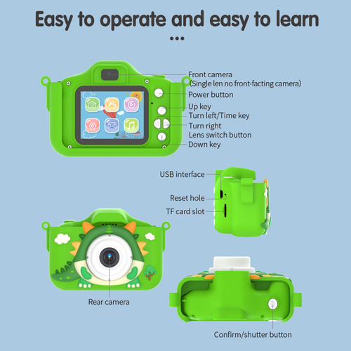 Regalo Para Niñas Y Niños, Cámara Digital Para Niños 1080p,