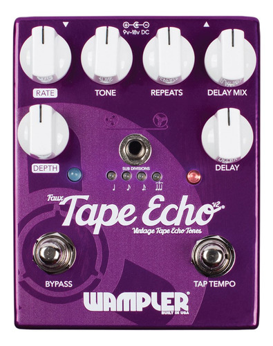 Wampler Pedal De Efectos De Guitarra De Retardo Echo V2 De C