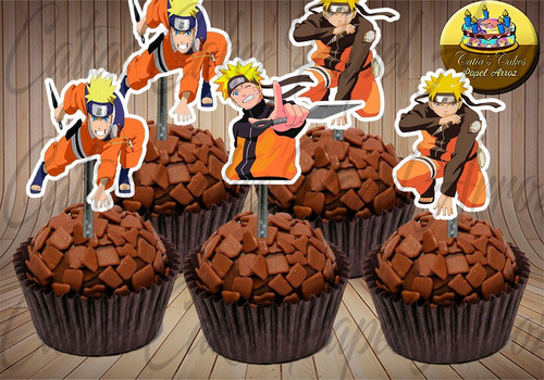50 Tag Topper Festa Aniversário Naruto