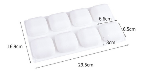 Imagen 5 de 7 de Molde Silicon Para Hornear, Jabones, Gelatina, 8 Cavidades