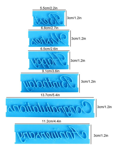 Juego De 3 Moldes De Impresión A Mano Letra Pastel Estampado