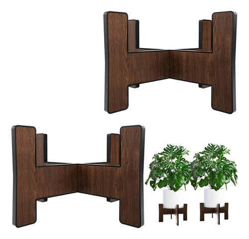 Plant Stand Indoor, 2 Pack 10 Inch Single Floor Plant Stand 