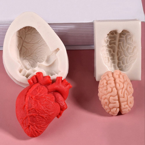 Molde De Silicona Con Forma De Corazón Con Forma De Cerebro