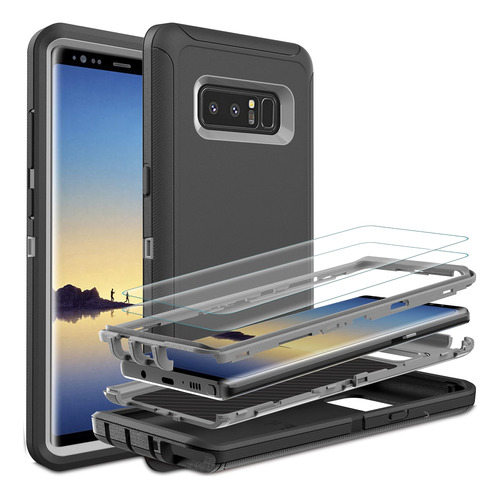 Hong-amy Funda Para Teléfono Galaxy Note 8 Con Protector De