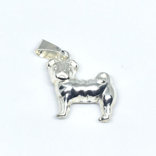 Dije Perro Pug Plata 925.