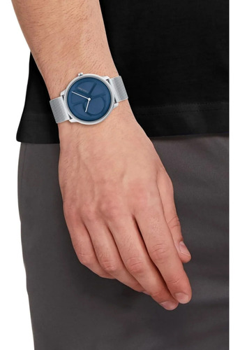 Reloj Para Unisex Calvin Klein Iconic Mesh 25200031 Plateado