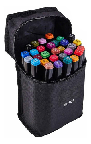 Kit Canetinha 24 Unidades Pintura Escolar Linha Profissional