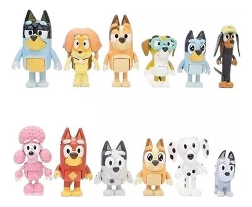 Cachorro Bingo Familia Modelo Ornamento Muñeca De Juguete A