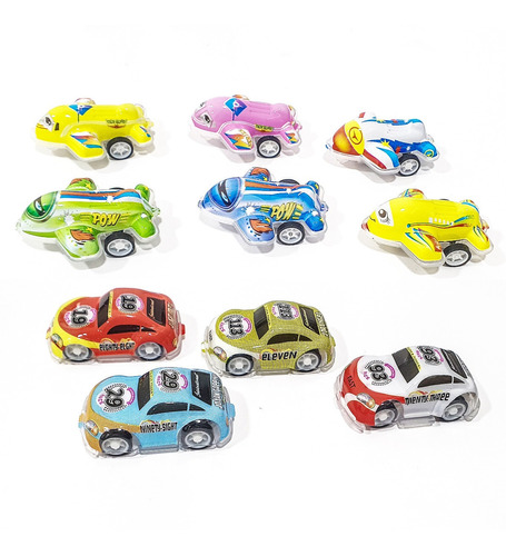 Carros Y Aviones De Impulso Colección Juguete X 12 Pcs