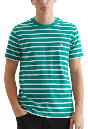 Remera Rayas Penguin Ss Stripe Tee Hombre Variante De Color