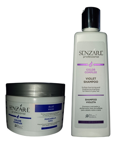 Senzare Mascarilla Matizadora Azul + Shampoo Matizador 