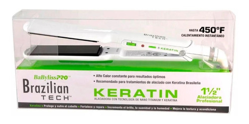Imagen 1 de 10 de Planchita Plancha Pelo Babyliss Brazilian Keratina Alisados