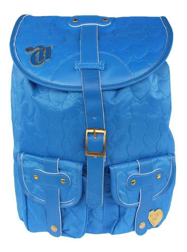 Kit Mochila Capricho Love Blue  Azul + Carteira Feminina