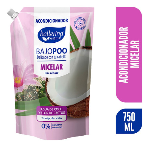 Ballerina Acondicionador Micelar Bajo Poo Dp 750 Ml