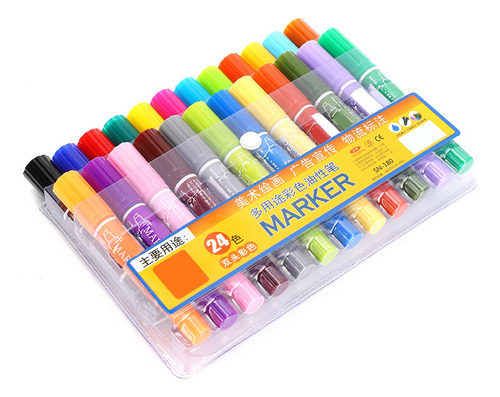 Marcador De 24 Colores Marcador Multiusos De Buena Calidad