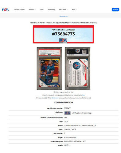 Mbappe Tarjetas Enmarcadas 1 Autografiada Certifica Beckett (Usado)