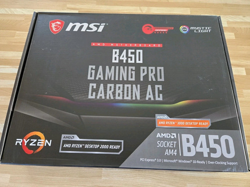 Tarjeta Madre Msi B450 Gaming Pro Carbon Ac Wifi (detalles) Negro (Usado)