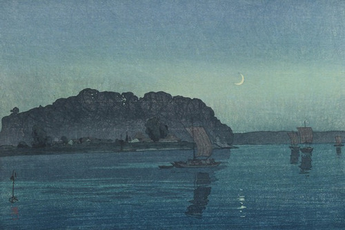 Lienzo Tela Hiroshi Yoshida Río De Noche 70x105cm