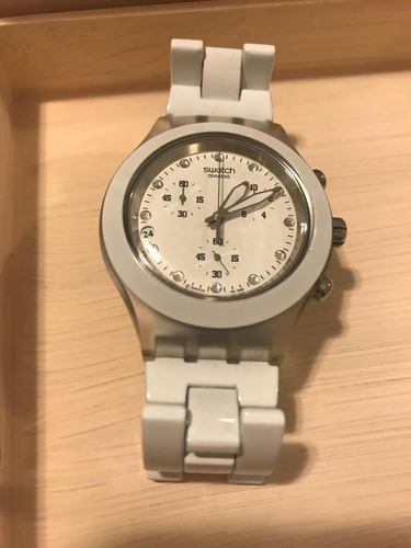 Relógio Swatch Irony Diaphane Branco Como Novo
