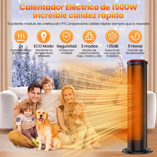 Calefactor Eléctrico Calentador De Aire 3 Calefaccion 1500w