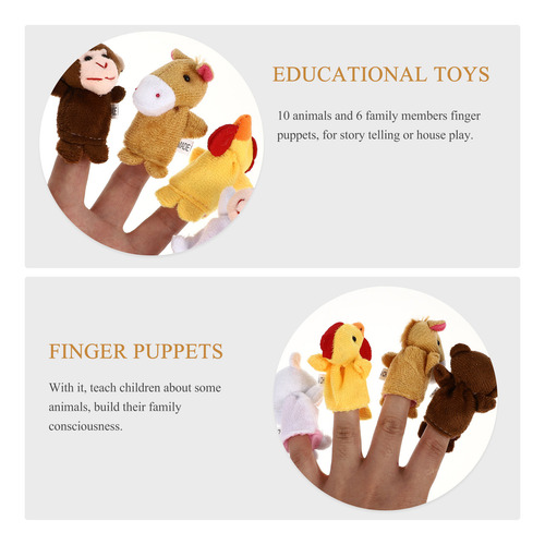 18 Juguetes Educativos Finger Puppets Story Time Finger Pupp