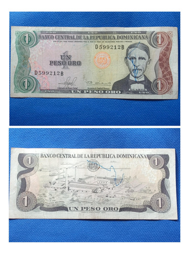 Billete De 1 Peso República Dominicana, 1981.