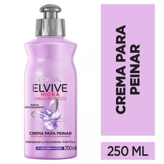 Crema Para Peinar Hidratación Hialurónico L'oréal 250 Ml