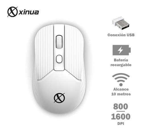 Mouse Xinua M2 Recargable Usb Silencioso Sleep Usb 2.4ghz