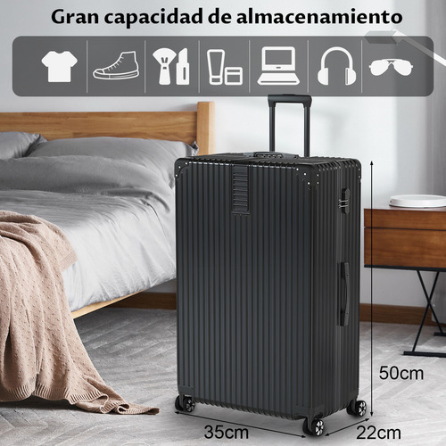 Qianmu Maleta mano de viaje 20in 10kg rigida 4 ruedas360° negro color resistente al desgaste silencioso impermeable y antirrobo
