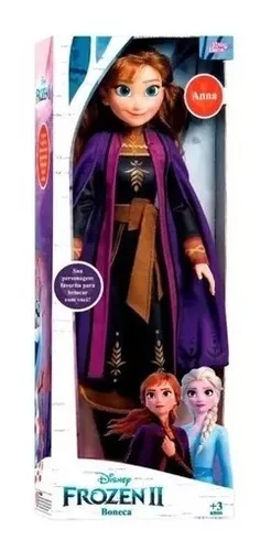 Boneca Gigante Elsa Frozen II 80cm Disney Baby Brink em Promoção é