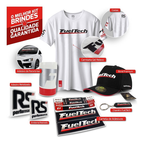 Fueltech Ft350 3 Metros + Brindes + Kit Chicote Gm 4 Bicos