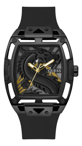 Relojes Guess Hombre Legend. Silicona Negro Gw0648g1