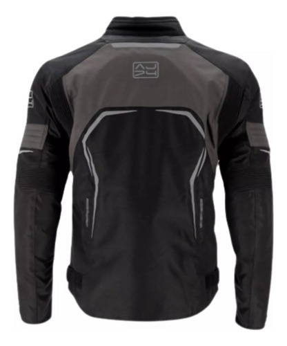 Campera Para Andar En Moto Negro Con Gris Impermeable Xl