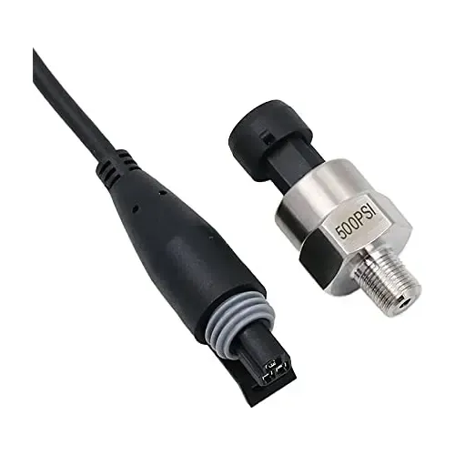 Transductor De Presión De 5V NPT 1/8 En Acero Inoxidable – Rango De 5 Psi A 1000 Psi, Para Combustible, Aceite Y Agua