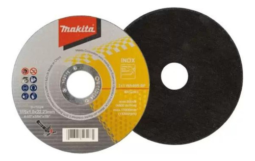 Kit Disco Fino De Corte Para Inox 25unid 115x1.0mm Makita Cor Bege