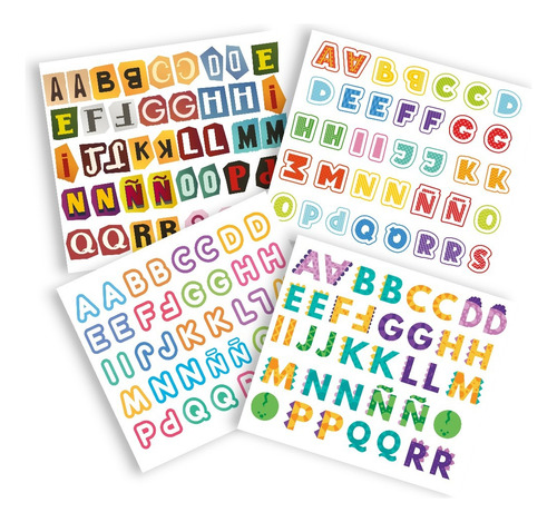 Letras Adhesivas Abc - Manualidades Taggy X236 Letras